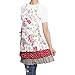 NEOVIVA Kitchen Aprons for Women with Pocket, Old-fashioned Canvas Bib Apron for Cooking, Baking, BBQ and Gardening, Style Doris, Floral Lollipop Red