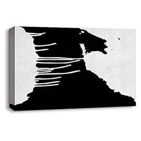 Canvas Wall Art Rustic Ink Pictures Home Wall Decorations for Bedroom Living Room Paintings Canvas Prints Framed - 12x18 inches