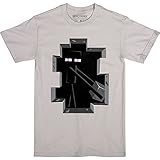 Minecraft Big Boys' Enderman Inside T-Shirt (Silver, Medium)