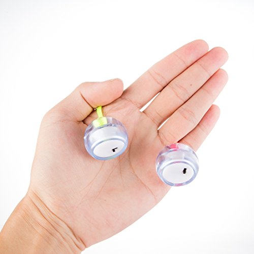 Vanjo Finger Thumb Bundle Control Chucks Roll Ball Light up Toys Yo-yos Ball Anti Stress Game Toy (White)