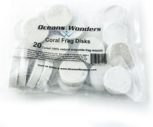 Oceans Wonders 20-Piece Coral Frag Disks by Deepwater Aquatics Distribution