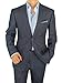 Bianco B Men's Suit Two Button Jacket 2-Piece Modern Fit Side-Vent Linen Suit