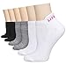 LITERRA Womens Ankle Socks 6-Pairs Athletic Running Sport Socks With Cushioned Sole