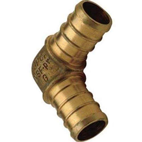 Pex Elbow Crimp Fittings 10 Pcs/Brass / 1/2" x 1/2"