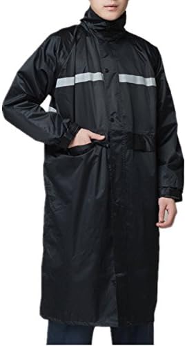 Rainfly Men's Reflective Hooded Long Rain Coat