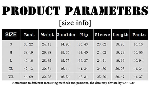 Women Solid Color 2 Piece Outfits Set, Long Sleeve Crew Neck Top and Long Pants Tracksuit Sportswear Sweatsuit (White, L)