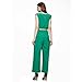 Amoin Women V Neck Sleeveless Design Solid Color Casual Elegant Jumpsuit