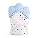 EGLAF Blue Teething Mitten is Teether That Stays on Baby's Hand for Self-Soothing Pain Relief