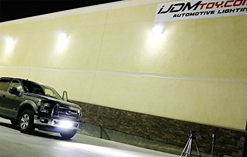 iJDMTOY Complete High Power LED Light Bar w/ Lower Bumper Insert Area Mounting Brackets and Wiring Switch For 2015-up Ford F-150 XLT, Lariat or Limited
