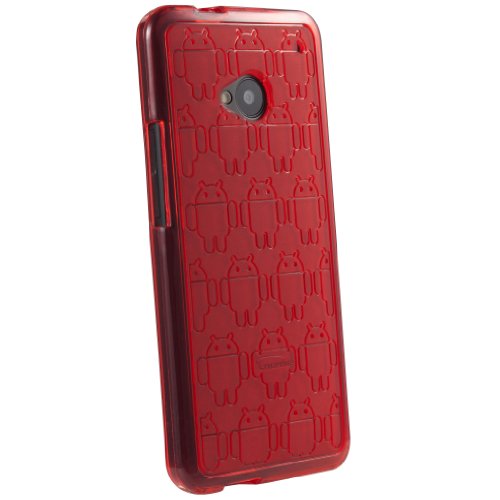HTC One Case, Cruzerlite Android Clone Army TPU Case Compatible for HTC One (M7) - Red