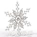 Factory Direct Craft Set of 12 White Iridescent Glittered Snowflake Ornaments for Holiday Crafting and Embellishing. | Size: 11
