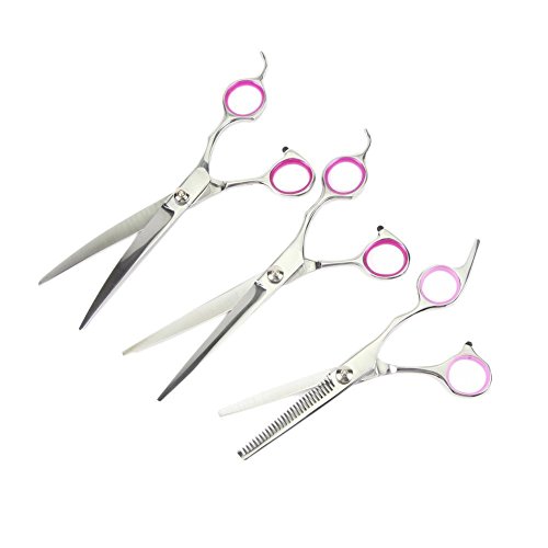 ColorPet-Curved-Scissor-Set-Perfect-For-Pet-Grooming-Durable-Stainless-Steel-Provided-With-Pouch-Comfortable-Functional-And-Very-Ergonomic