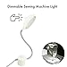 Bonlux Dimmable LED Sewing Machine Working Light Bendable Gooseneck Lamp with Magnetic Mounting Base (2W 20pcs LED Daylight White)