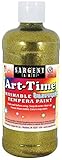 Sargent Art 17-3781 16 Ounce Art-Time Washable Glitter Tempera Paint, Gold
