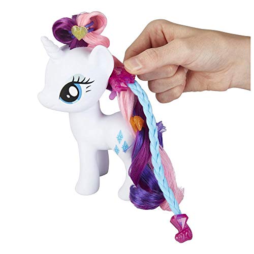 My little Pony Spielzeug Magischer Haarsalon Rarity -- 15 cm großes Haarstyling Pony mit Zubehör, Kinder ab 3 Jahren – Bild 4