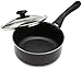 Ecolution Artistry Nonstick Sauce Pan, Easy To Clean, Comfortable Handle, Even Heating, Dishwasher Safe Pots and Pans, 3-Quart, Black