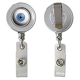 Eyeball - Eyes On You Retractable Reel Chrome Badge ID Card Holder Clip