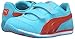 PUMA Kids Speed Light Up V PS Sneaker (Little Kid/Big Kid), Blue Atoll/Mandarine Red, 1.5 M US Little Kid