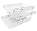 EasyPAG File Organizer Carved Hollow Flower Pattern Design Triple DeskTray,White