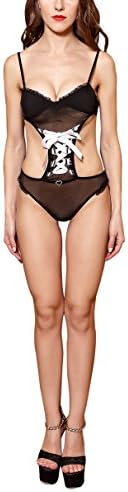 Women Sexy Lingerie Transperant Lace Sleepwear Set Nightie