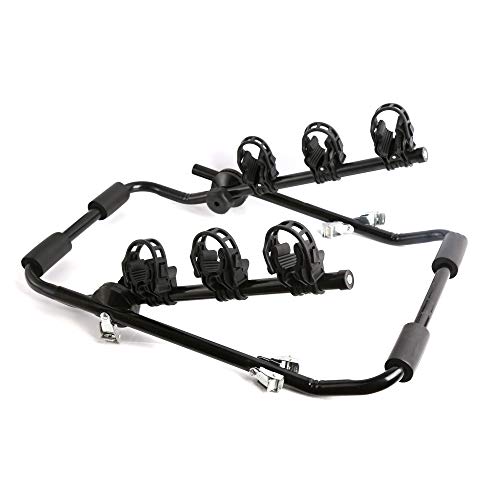 WINTOOLS 3-Bike Trunk Mounted Bicycle Carrier Rack - for Most Sedans, Hatchbacks, Minivans and SUVs
