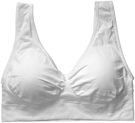 BADI NA Women's Lady Yoga Sports Gym Running Bra Double Fabric White XXL