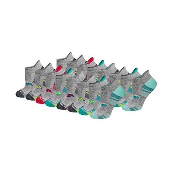 Saucony Women’s Performance Heel Tab Athletic Socks (8 & 16 Pairs