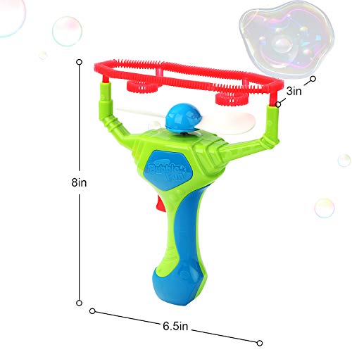 Bubble Machine, Vogek Gun Shooter Bubble Blower Wand Bubble Fan Bubble Maker Playing Game Toy Gift with One Bottle of Soap Solution for Party, Outdoor & Indoor Games, Bubble Gifts for Kids Girls Boys - Thumbnail 2