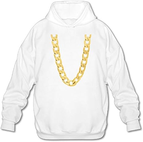 QWSJDG Gold Chainz Men Hip Hop Cozy Long Sleeve Gymnast Sportswear Hoodie Without Pocket