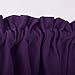 NICETOWN Blackout Valance Short Curtains - Thermal Insulated Window Curtain Top Treatment Ascot Rod Pocket Valances Tiers for Loft/Bathroom/Kids Room/Kitchen, 52W by 18L in, Royal Purple, 1 Pc