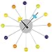 Soledi 14 inch Creative Design Wall Clock with Colorful Wooden Balls Precision Quartz Movement