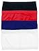 3 Pack Seamless Bandeau Top Nylon Spandex Multiple Colors,One Size,4 Pack White_Black_Navy_Red
