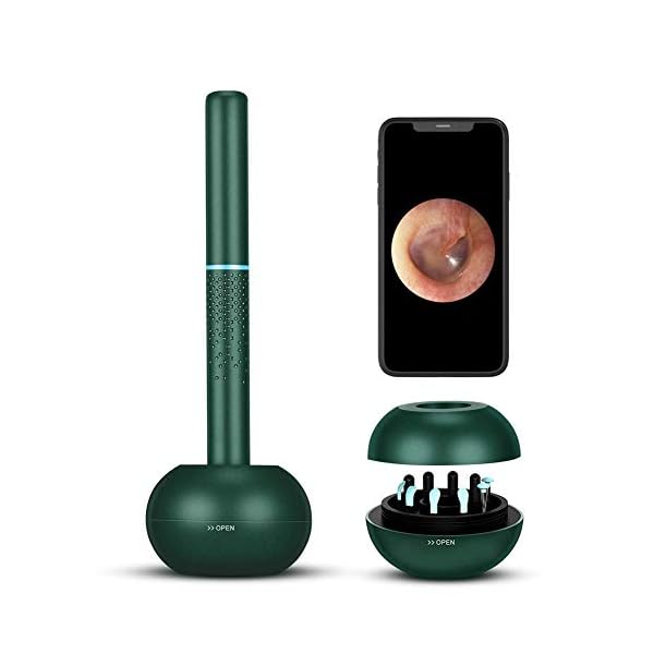 Ohr Endoskop, 1080P HD WiFi Ohr Endoskop, 3.5mm Ohr Reinigung Endoskop Kamera, Metall Design Drahtloses Otoskop für…