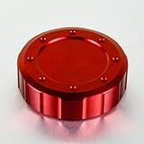 Aluminium Reservoir Cap Round Front Brake Red