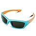 RIVBOS Rubber Kids Polarized Sunglasses With Strap Glasses for Boys Girls Baby and Children Age 3-10 RBK025 （Blue）