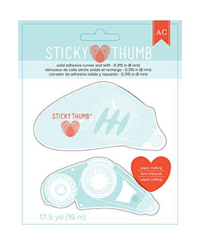 Sticky Thumb Adhesive Runner & Refill-Permanent Solid .315" X17.5yd