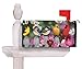 Evergreen Flag Picket Fence Bird Friends Magnetic Mailbox Cover - 18”W x 24”H