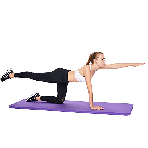 Easthills Fitness 71" x 24" Extra Thick 1 Inch Yoga and Exercise Mat with Elastic Strap for Gym, Workout, Physical Therapy, Pilates. - Thumbnail 7