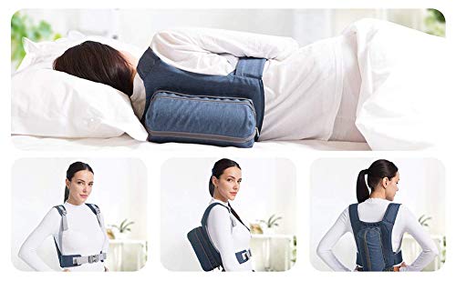 WoodyKnows Side Sleeping Backpack Anti-Snoring Adjustable Pillow, Solution to Tongue Snoring, Stop Snoring Caused by Lying on The Back, Alternative to Mouthpiece (Backpack + Nasal Dilator, Bust<40 in)