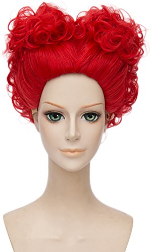 Red Queen Wig for Women, Adult Cosplay Wig Halloween Christmas Fancy Ball