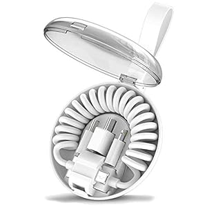 ライトニングケーブル 伸縮式充電ケーブル 2.1A急速充電 高速データ転送 USB Type-C/Lightning/MicroUSB