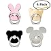Cell Phone Ring Holder, ANIN 4 Packs Animal Finger Grip Metal Kickstand Stand for Universal Smartphone iPhone Samsung Galaxy S8 LG Huawei - Cat, Bear, Rabbit, Mouse