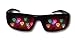 Alternative Imagination Diffraction Heart Glasses - See Hearts at a Rave, Holiday Light Show, Music Festival - Black Frame, Sport Style, Unisex