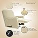 Easy-Going Recliner Stretch Sofa Slipcover Sofa Cover 4-Pieces Furniture Protector Couch Soft with Elastic Bottom, Spandex Jacquard Fabric Small Checks(Recliner,Ivory