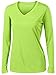 Joe's USA(tm) - Ladies Long Sleeve Moisture Wicking Athletic Shirts, Lime Shock Medium