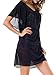 Costyleen Womens Summer Sexy See-through Bikini Cover up Sun Protective Beach Dress,Black,X-Large