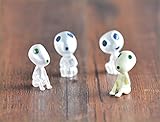 SUN-E 4 Pcs/lot Princess Mononoke Luminous Tree Elves Spirit Kodama Gardening Potted Decoration Micro Landscape Accessories