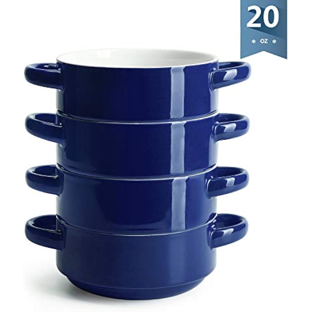 108.103 Cereal Bowls Porcelain With Handles 20 Ounce For Soup, Cereal