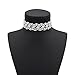 Boosic Crystal Wide Choker Necklace Lace Collar Necklace Jewelry for Women