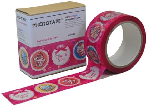 Phototape Sweet Celebration Design Printed Tape 1.8 Inch By 45 Yards OPP 300 DPI Full Color Printed Tape
